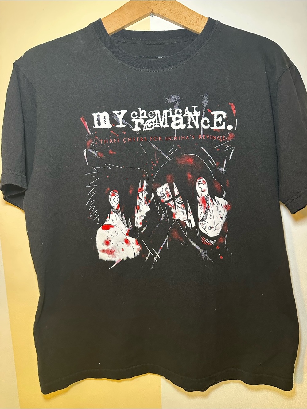 My Chemical Romance Naruto Sasuke Itachi Parody Shirt XL Fits Medium Anime MCR